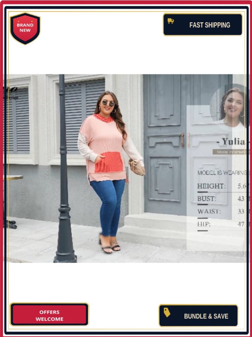 Plus Size Half Zip Sweatshirt Hoodie Long Sleeve Drop Shoulder Oversized - Picture 6 of 6